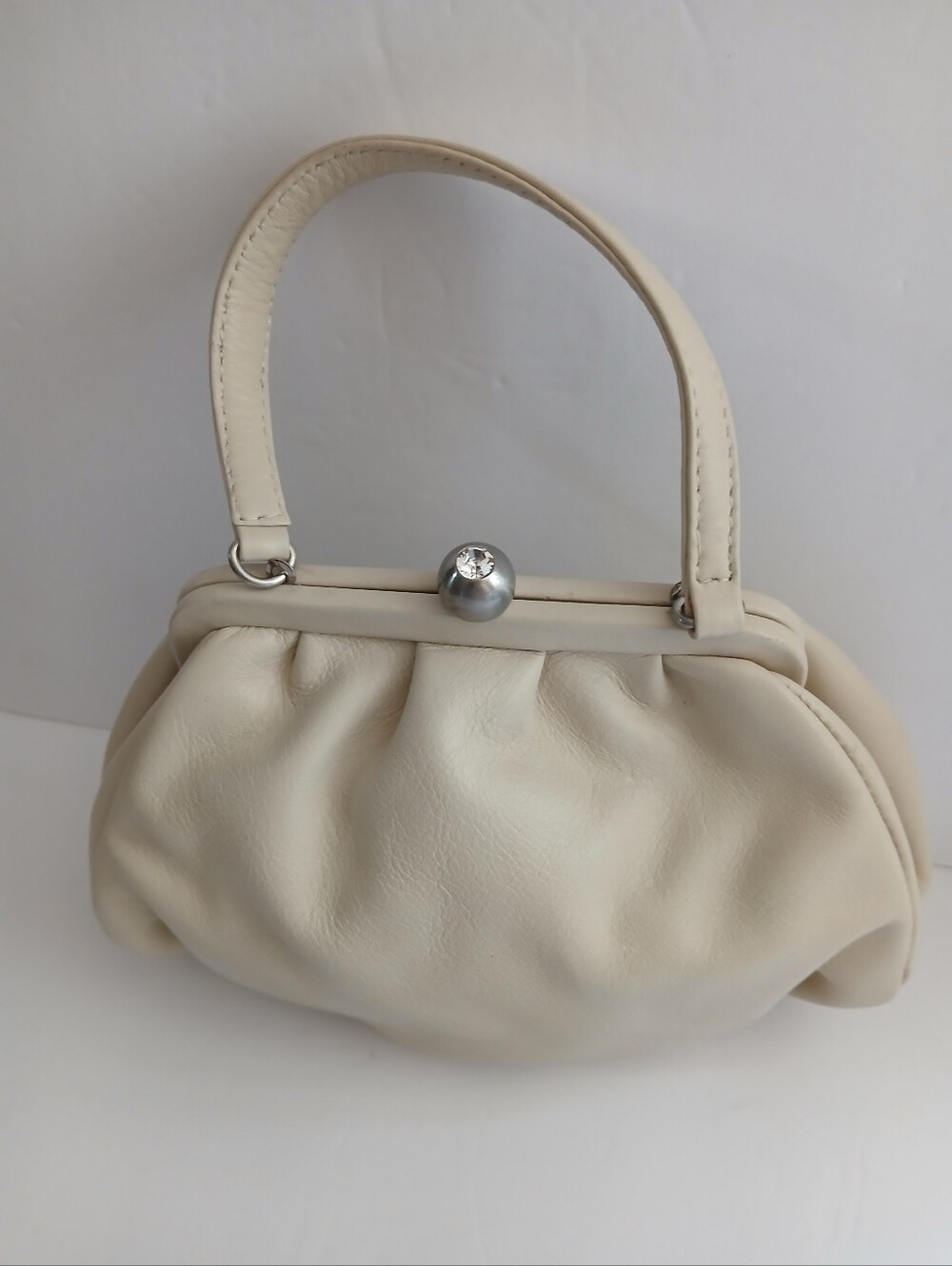 Danier Leather Clutch With Jewelled Clasp
